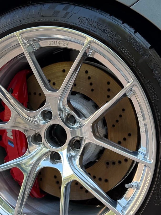 After detailing — polished mirror-finish wheel